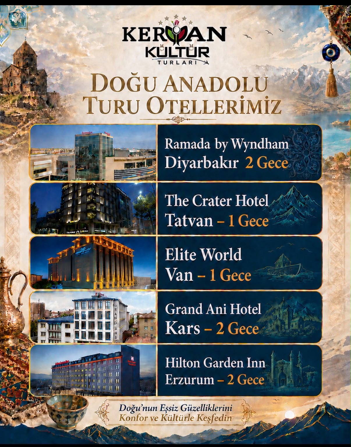 Doğu Anadolu oteller