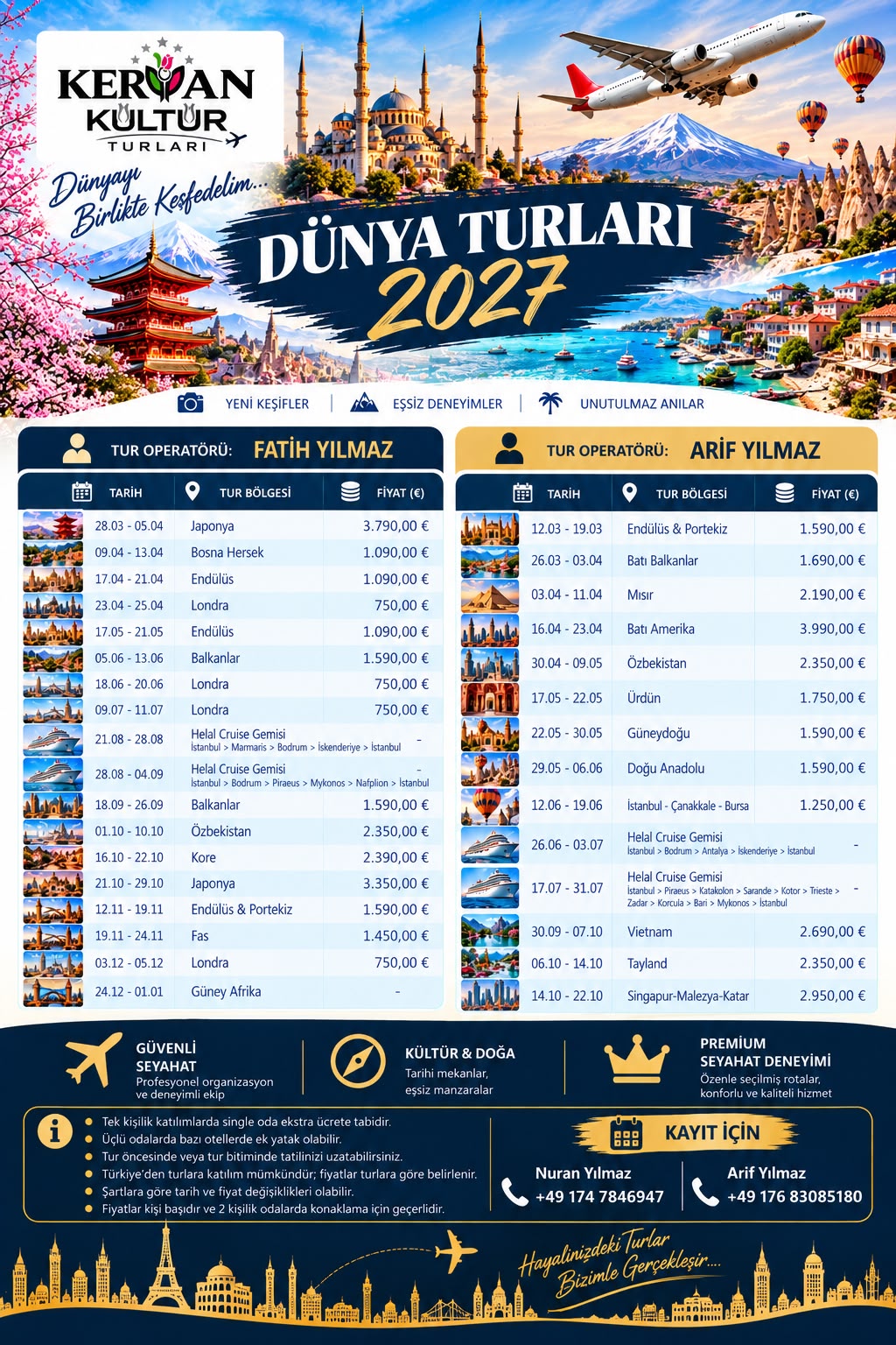 Dünya Tur Tarihleri